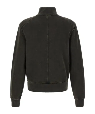 Entire Studios Buttoned Turtleneck Sweatshirt In Black