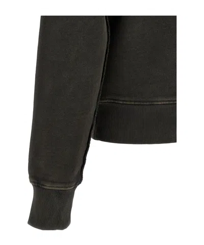 Entire Studios Buttoned Turtleneck Sweatshirt In Black