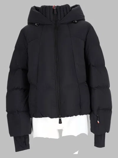 Moncler Ski Jacket With Hood And Elastic Cuffs In Purple