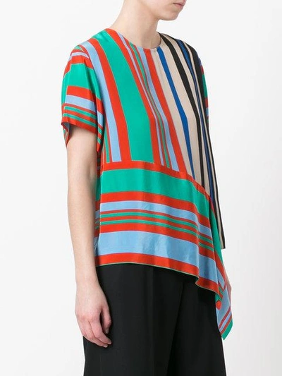 Shop Diane Von Furstenberg Striped Top In Multicolour