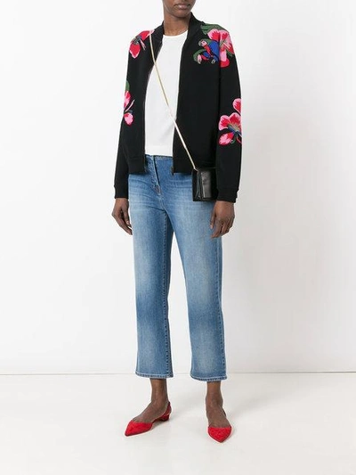 Valentino Rockstud Cropped Jeans In Blue