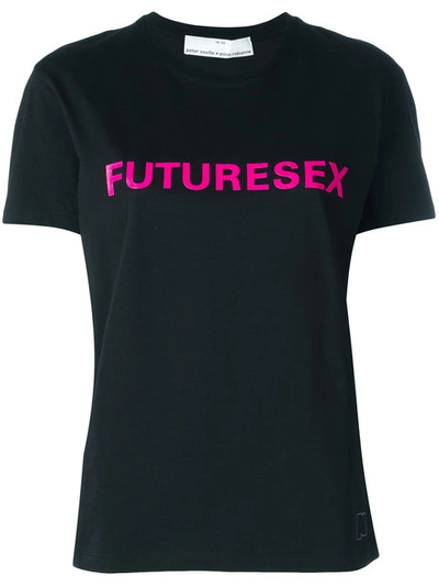 Rabanne Futuresex Printed Cotton Jersey T-shirt In Black