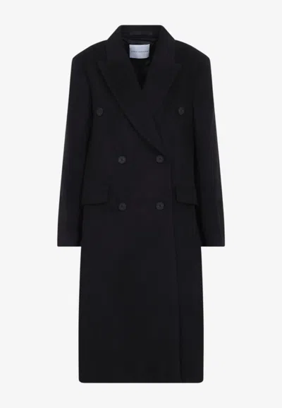Studio Nicholson Aber Double-breasted Oversized Coat In Black