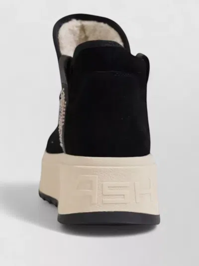 Ash Suede Leather Platform Boots In Black