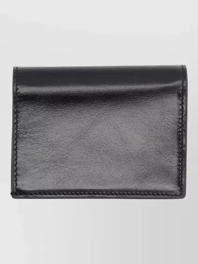 Versace Leather Keyring In Black