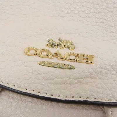 Pre-owned Coach White Leather Backpack ()