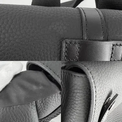 Pre-owned Louis Vuitton Black Leather Backpack ()