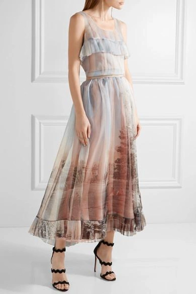 Shop Fendi Royal Garden Printed Silk-organza Gown