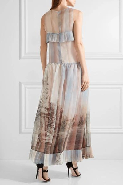Shop Fendi Royal Garden Printed Silk-organza Gown
