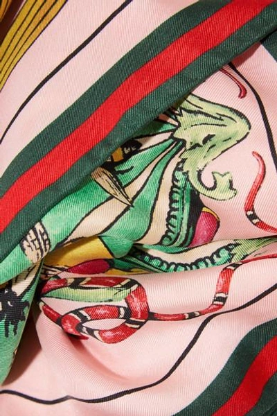 Shop Gucci Printed Silk-twill Scarf