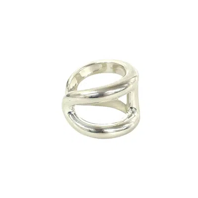 Pre-owned Hermes Silver Silver 925 Band Ring ()