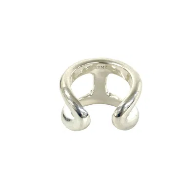 Pre-owned Hermes Silver Silver 925 Band Ring ()