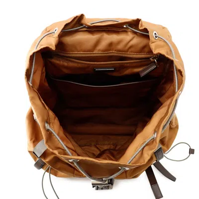 Pre-owned Prada Brown Nylon Leather Backpack ()
