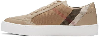 Shop Burberry Taupe Salmond Trainers