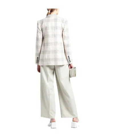 Isabel Marant Lenora Check-print Double-breasted Jacket In Neutral