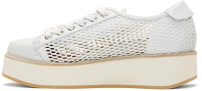 Shop Flamingos White Mesh Tatum Sneakers