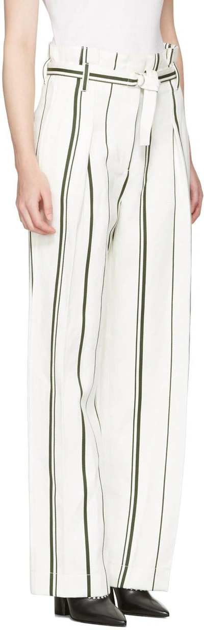 Shop 3.1 Phillip Lim / フィリップ リム Off-white Striped Paper Bag Trousers