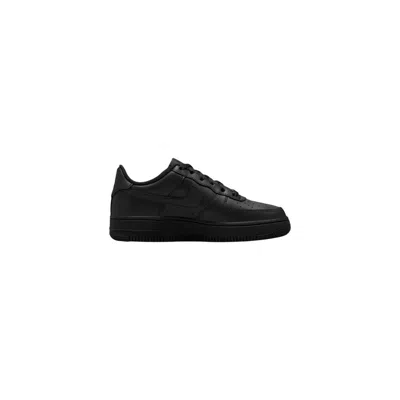 Nike Black Leather Low Top Sneakers In Black