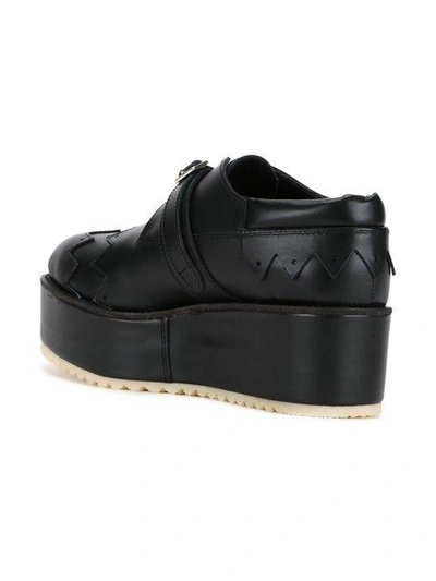 Shop Julien David Buckled Loafers In Black