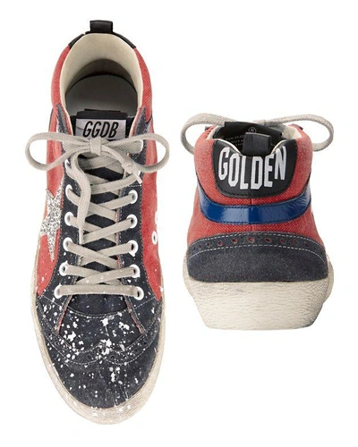 Shop Golden Goose Mid Star Splatter Canvas High-top Sneakers