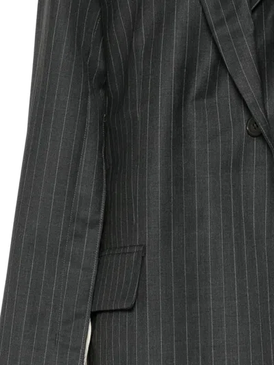 Litkovska Pinstripe-pattern Single-breasted Jacket In Black