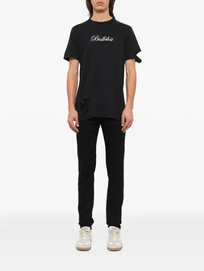Mastermind Japan Distressed Logo-print T-shirt In Black