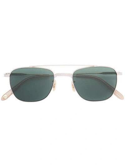 Shop Garrett Leight Riviera Sunglasses In Metallic