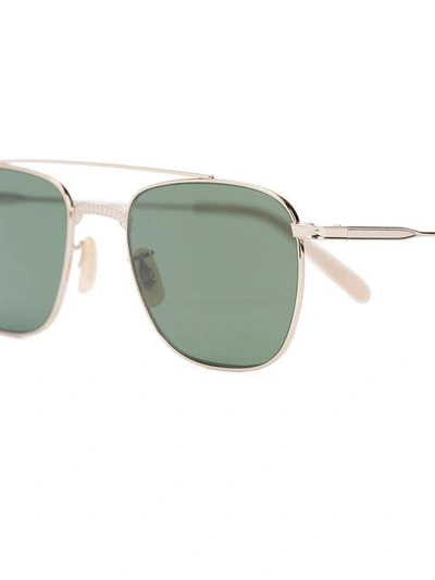 Shop Garrett Leight Riviera Sunglasses In Metallic