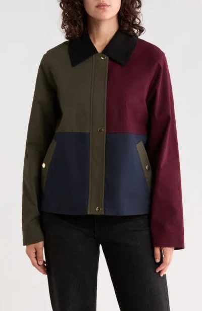 Bernardo Colorblock Short Jacket In Multi