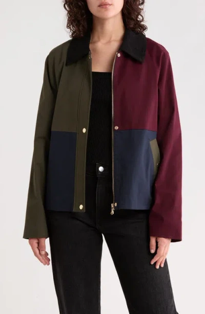 Bernardo Colorblock Short Jacket In Multi