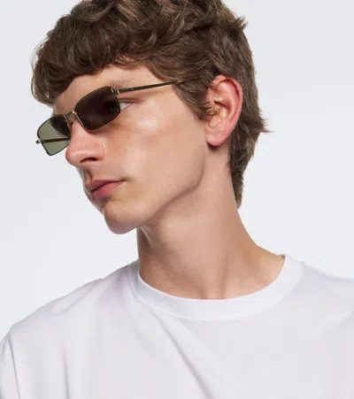 Dior Blacksuit S21u Rectangular Sunglasses In Gold