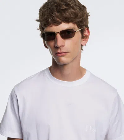 Dior Blacksuit S21u Rectangular Sunglasses In Gold