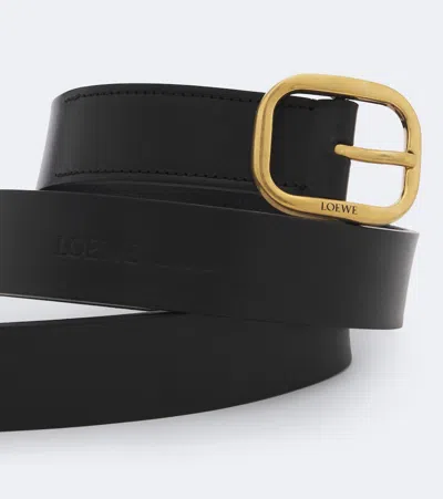 Loewe Leather Belt In Black