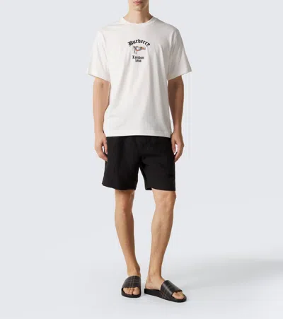 Burberry Check Slides In Brown