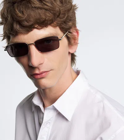 Dior Blacksuit S21u Rectangular Sunglasses In Silver
