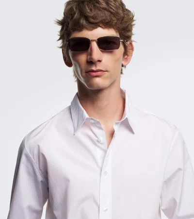 Dior Blacksuit S21u Rectangular Sunglasses In Silver