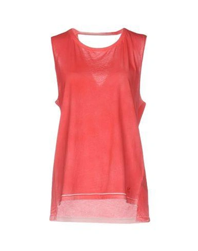 Shop Karl Lagerfeld Top In Coral