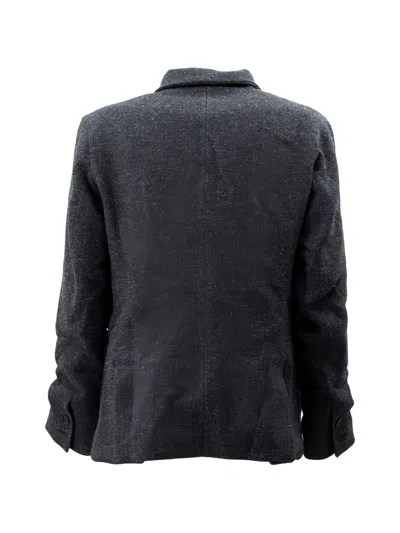 Bergfabel Herringbone-pattern Single-breasted Jacket In Gray
