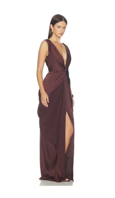 Katie May Leo Gown In Brown
