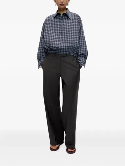 Cordera Checked Elasticated-hem Shirt In Blue