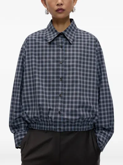 Cordera Checked Elasticated-hem Shirt In Blue