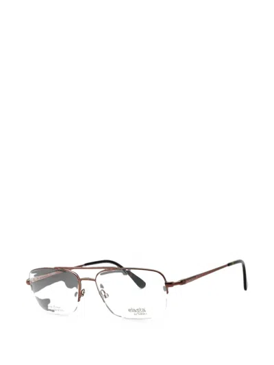 Elasta Rectangle-frame Glasses In Brown