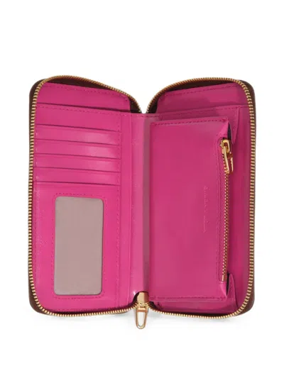 Bimba Y Lola Medium Dark Tan Leather Wallet In Pattern