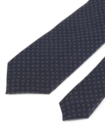 Corneliani Geometric-print Tie In Blue