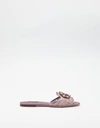 Dolce & Gabbana Rainbow Lace Brooch-detail Sandals In Fard