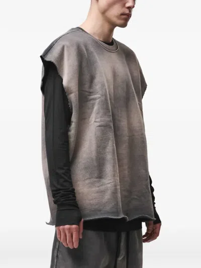 Thom Krom Stone-washed Raw-edge Vest In Black