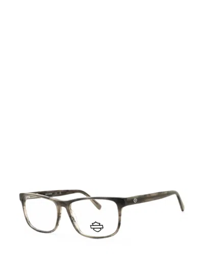 Harley-davidson Geometric-frame Glasses In Brown