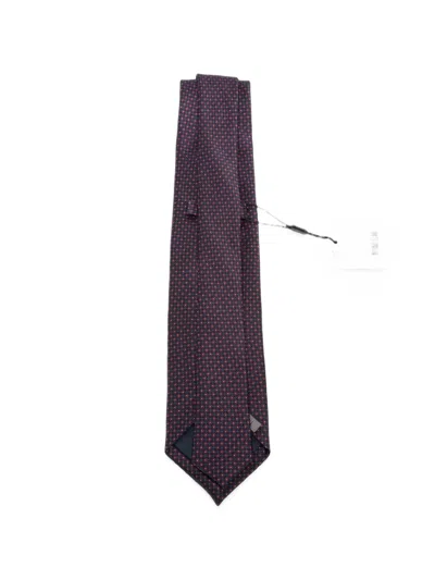 Corneliani Geometric-pattern Silk Tie In Red