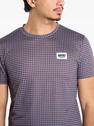 Saysky Houndstooth Combat T-shirt In Multi