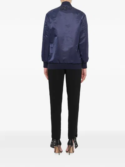 Kenzo Multi-pocket Bomber Jacket In Blue